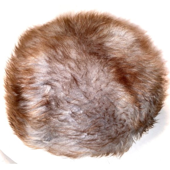 Fur Hat Vintage Brown in Box 50s 60s Mink? Excellent Condition - Picture 6 of 13